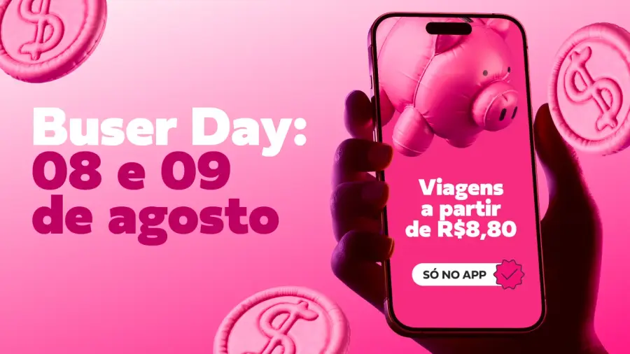 Buser celebra aniversário de 8 anos com a criação do “Buser Day” e mês inteiro de promoções
